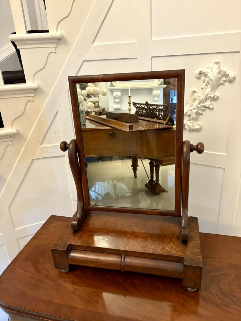 Antique Victorian Quality Mahogany Swing Dressing Mirror